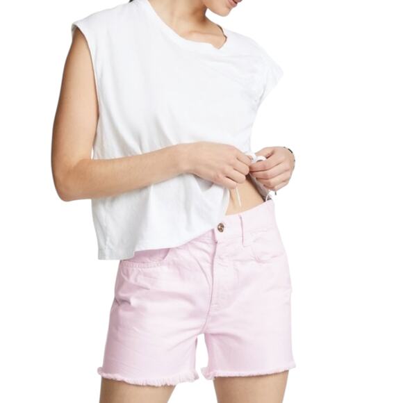 Current/Elliott Pants - Current/Elliot Aficionado Shorts Orchard Pink High Rise Fringe Sz 27 NWT Pastel
